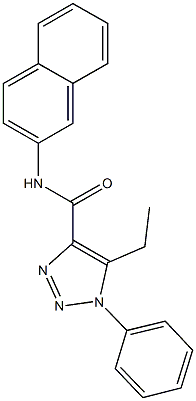 5-ethyl-N-(2-naphthyl)-1-phenyl-1H-1,2,3-triazole-4-carboxamide Struktur