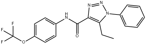 5-ethyl-1-phenyl-N-[4-(trifluoromethoxy)phenyl]-1H-1,2,3-triazole-4-carboxamide Struktur