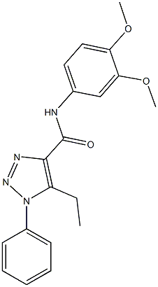 N-(3,4-dimethoxyphenyl)-5-ethyl-1-phenyl-1H-1,2,3-triazole-4-carboxamide Struktur