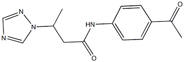 N-(4-acetylphenyl)-3-(1H-1,2,4-triazol-1-yl)butanamide Struktur