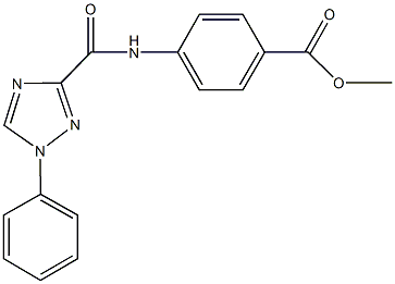 methyl 4-{[(1-phenyl-1H-1,2,4-triazol-3-yl)carbonyl]amino}benzoate Struktur