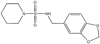 N-(1,3-benzodioxol-5-ylmethyl)-1-piperidinesulfonamide Struktur