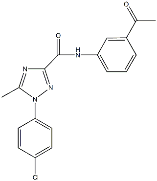 N-(3-acetylphenyl)-1-(4-chlorophenyl)-5-methyl-1H-1,2,4-triazole-3-carboxamide Struktur