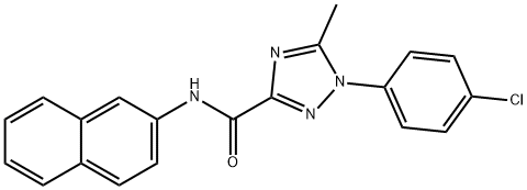 1-(4-chlorophenyl)-5-methyl-N-(2-naphthyl)-1H-1,2,4-triazole-3-carboxamide Struktur