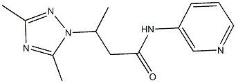 3-(3,5-dimethyl-1H-1,2,4-triazol-1-yl)-N-(3-pyridinyl)butanamide Struktur