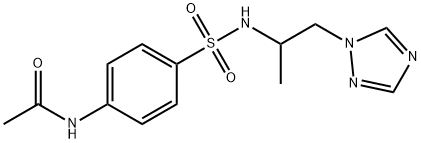 N-[4-({[1-methyl-2-(1H-1,2,4-triazol-1-yl)ethyl]amino}sulfonyl)phenyl]acetamide Struktur