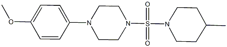 methyl 4-{4-[(4-methyl-1-piperidinyl)sulfonyl]-1-piperazinyl}phenyl ether Struktur