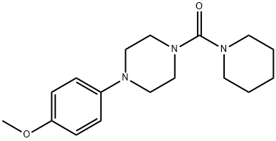 methyl 4-[4-(1-piperidinylcarbonyl)-1-piperazinyl]phenyl ether Struktur