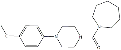 4-[4-(1-azepanylcarbonyl)-1-piperazinyl]phenyl methyl ether Struktur