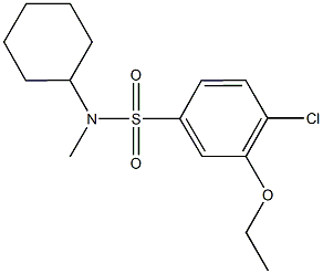 4-chloro-N-cyclohexyl-3-ethoxy-N-methylbenzenesulfonamide Struktur