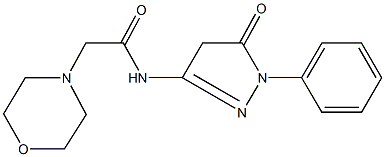 2-(4-morpholinyl)-N-(5-oxo-1-phenyl-4,5-dihydro-1H-pyrazol-3-yl)acetamide Struktur