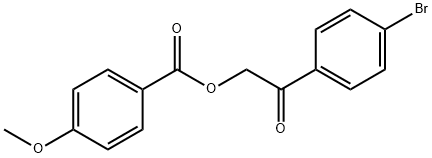 2-(4-bromophenyl)-2-oxoethyl 4-methoxybenzoate Struktur