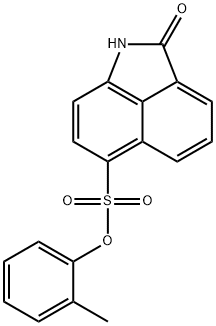 2-methylphenyl 2-oxo-1,2-dihydrobenzo[cd]indole-6-sulfonate Struktur