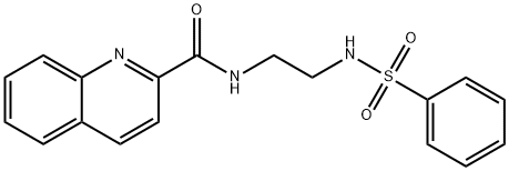 N-{2-[(phenylsulfonyl)amino]ethyl}-2-quinolinecarboxamide Struktur