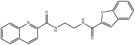 N-{2-[(1-benzofuran-2-ylcarbonyl)amino]ethyl}-2-quinolinecarboxamide Struktur