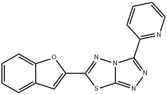 6-(1-benzofuran-2-yl)-3-(2-pyridinyl)[1,2,4]triazolo[3,4-b][1,3,4]thiadiazole Struktur