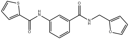 N-(3-{[(2-furylmethyl)amino]carbonyl}phenyl)-2-thiophenecarboxamide Struktur