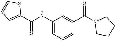 N-[3-(1-pyrrolidinylcarbonyl)phenyl]-2-thiophenecarboxamide Struktur