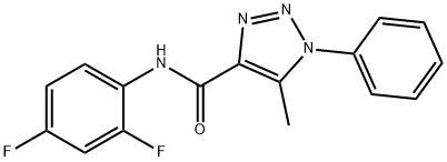 N-(2,4-difluorophenyl)-5-methyl-1-phenyl-1H-1,2,3-triazole-4-carboxamide Struktur