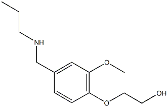 2-{2-methoxy-4-[(propylamino)methyl]phenoxy}ethanol Struktur