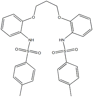 4-methyl-N-{2-[3-(2-{[(4-methylphenyl)sulfonyl]amino}phenoxy)propoxy]phenyl}benzenesulfonamide Struktur