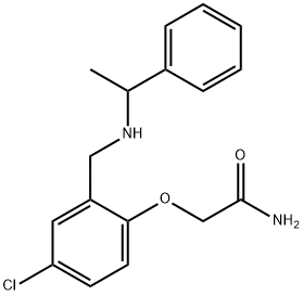 2-(4-chloro-2-{[(1-phenylethyl)amino]methyl}phenoxy)acetamide Struktur