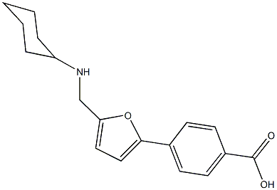 4-{5-[(cyclohexylamino)methyl]-2-furyl}benzoic acid Struktur