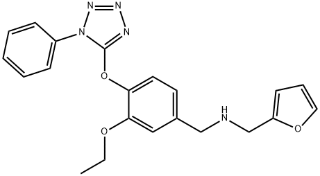 N-{3-ethoxy-4-[(1-phenyl-1H-tetraazol-5-yl)oxy]benzyl}-N-(2-furylmethyl)amine Struktur