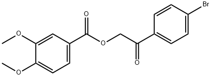 2-(4-bromophenyl)-2-oxoethyl 3,4-dimethoxybenzoate Struktur