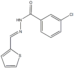 3-chloro-N'-(2-thienylmethylene)benzohydrazide Struktur