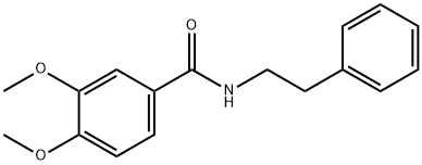 3,4-dimethoxy-N-(2-phenylethyl)benzamide Struktur