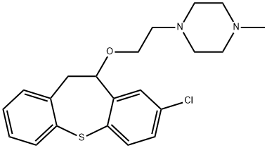 8-chloro-10,11-dihydrodibenzo[b,f]thiepin-10-yl 2-(4-methyl-1-piperazinyl)ethyl ether Struktur