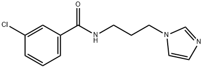 3-chloro-N-[3-(1H-imidazol-1-yl)propyl]benzamide Struktur