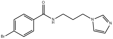 4-bromo-N-[3-(1H-imidazol-1-yl)propyl]benzamide Struktur