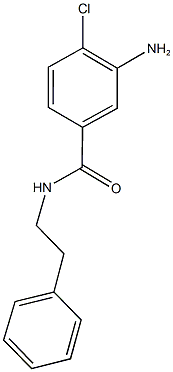 3-amino-4-chloro-N-(2-phenylethyl)benzamide Struktur