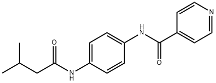 N-{4-[(3-methylbutanoyl)amino]phenyl}isonicotinamide Struktur