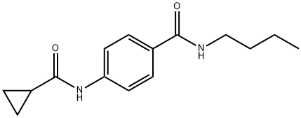 N-butyl-4-[(cyclopropylcarbonyl)amino]benzamide Struktur