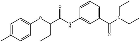 N,N-diethyl-3-{[2-(4-methylphenoxy)butanoyl]amino}benzamide Struktur