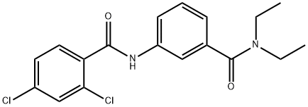 2,4-dichloro-N-{3-[(diethylamino)carbonyl]phenyl}benzamide Struktur