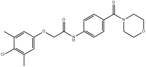 2-(4-chloro-3,5-dimethylphenoxy)-N-[4-(4-morpholinylcarbonyl)phenyl]acetamide Struktur