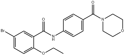 5-bromo-2-ethoxy-N-[4-(4-morpholinylcarbonyl)phenyl]benzamide Struktur