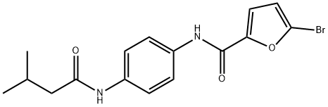 5-bromo-N-{4-[(3-methylbutanoyl)amino]phenyl}-2-furamide Struktur