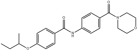 4-(sec-butoxy)-N-[4-(4-morpholinylcarbonyl)phenyl]benzamide Struktur