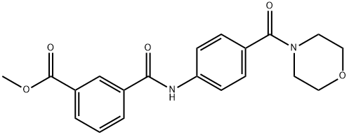 methyl 3-{[4-(4-morpholinylcarbonyl)anilino]carbonyl}benzoate Struktur