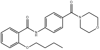 2-butoxy-N-[4-(4-morpholinylcarbonyl)phenyl]benzamide Struktur