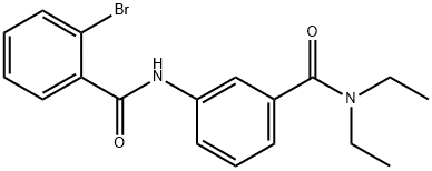 2-bromo-N-{3-[(diethylamino)carbonyl]phenyl}benzamide Struktur