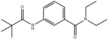 3-[(2,2-dimethylpropanoyl)amino]-N,N-diethylbenzamide Struktur