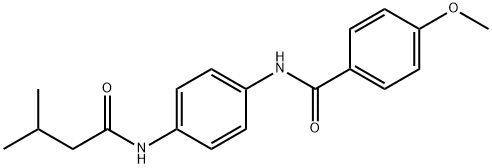 4-methoxy-N-{4-[(3-methylbutanoyl)amino]phenyl}benzamide Struktur