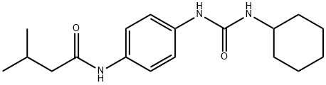 N-(4-{[(cyclohexylamino)carbonyl]amino}phenyl)-3-methylbutanamide Struktur