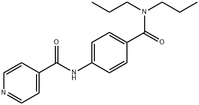 N-{4-[(dipropylamino)carbonyl]phenyl}isonicotinamide Struktur